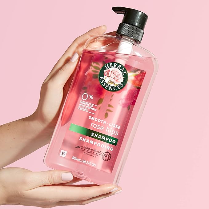 Herbal Essences Shampoo & Conditioner Set, Rose Hips - Smooth Collection, Paraben-Free, Color-Safe, Shiny Hair with Jojoba & Vitamin E, 29.2 Fl Oz Each, 2-Pack