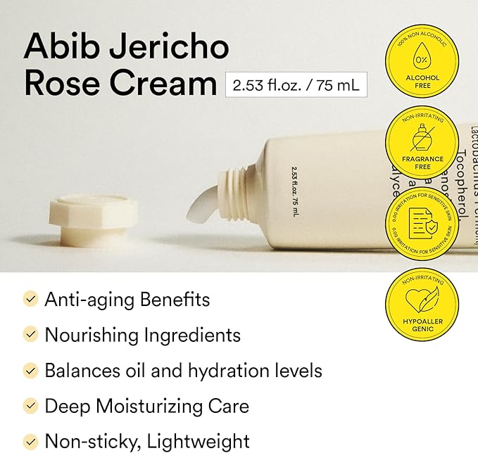 Abib Jericho Rose Skin Texture & Moisture Duo – PHA Toner + Hypoallergenic Cream for Dry Skin