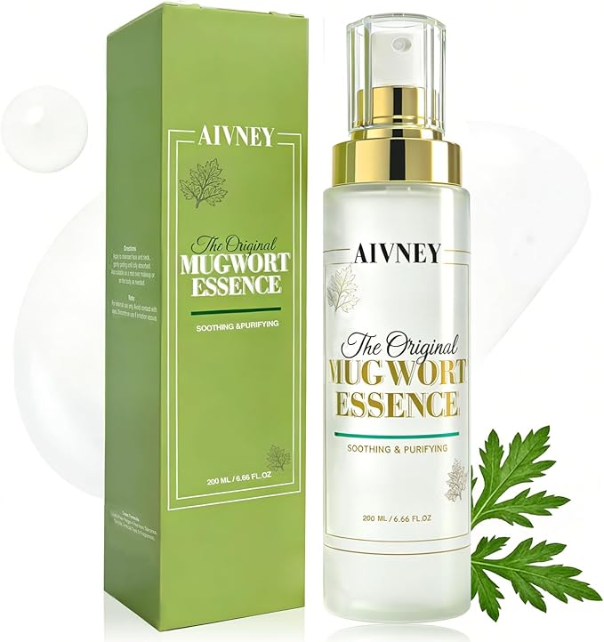 100% Pure Mugwort Essence Toner - Pure Artemisia Face Mist for Sensitive Skin, Immediate Soothing & Redness Relief Facial Spray, Antioxidant Hydrating Essence for All Skin Types, 200ml
