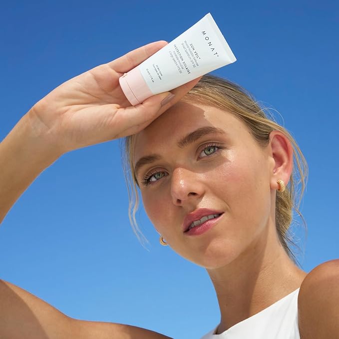 MONAT Sun Veil Mineral Sunscreen for Face SPF 50, Tinted Invisible Defense, Broad Spectrum Oil Free Facial Sunscreen with Zinc Oxide, Niacinamide & Vitamin E, 1.7 Fl Oz