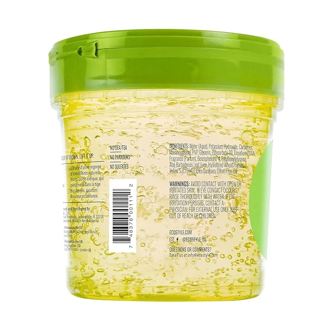Eco Style Gel Olive Oil Styling - Adds Shine and Tames Split Ends - Delivers Moisture to Scalp - Nourishes And Repairs - Provides Weightless and Superior Hold - Ideal for all Hair - 8 oz