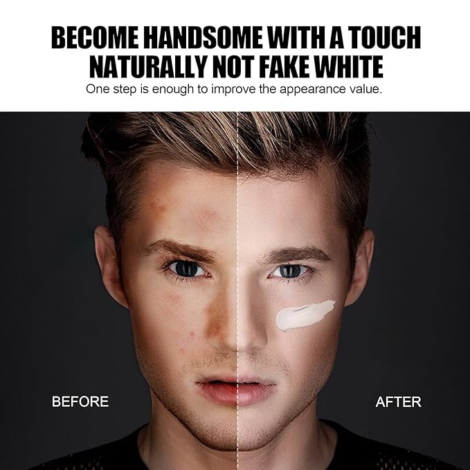 Men's Face Cream, Men's Makeup Concealer Cream, Hydrating and Moisturizing Lazy Beauty Face Cream, Travel Size