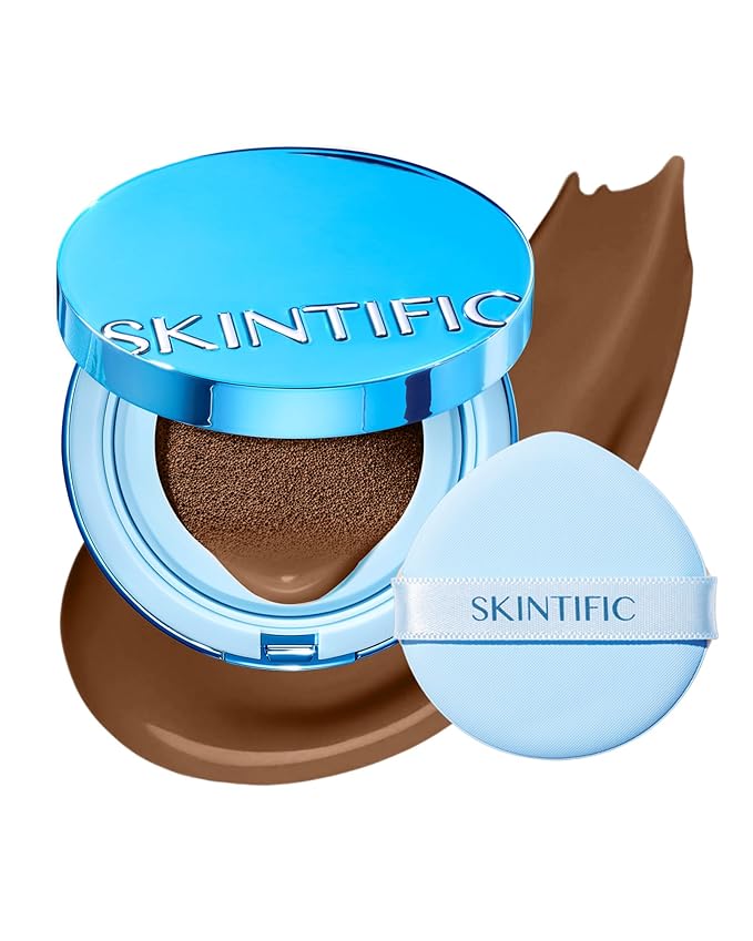 Velvet Matte Cushion Foundation Blue #10N Natural Espresso| Full Coverage,12H Oil Control,Ideal for Oily & Combination Skin,Waterproof,Long-Lasting, Lightweight, Hydrating,Transfer-Proof