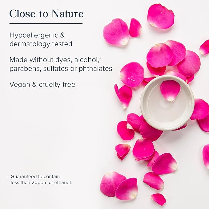 HERITAGE STORE Rosewater Facial Toner with Hyaluronic Acid, Dry to Combination Skin, Hydrating Toner Refines Pores, Minimizes Look of Fine Lines and Wrinkles, Hypoallergenic, Vegan, Cruelty Free, 2oz