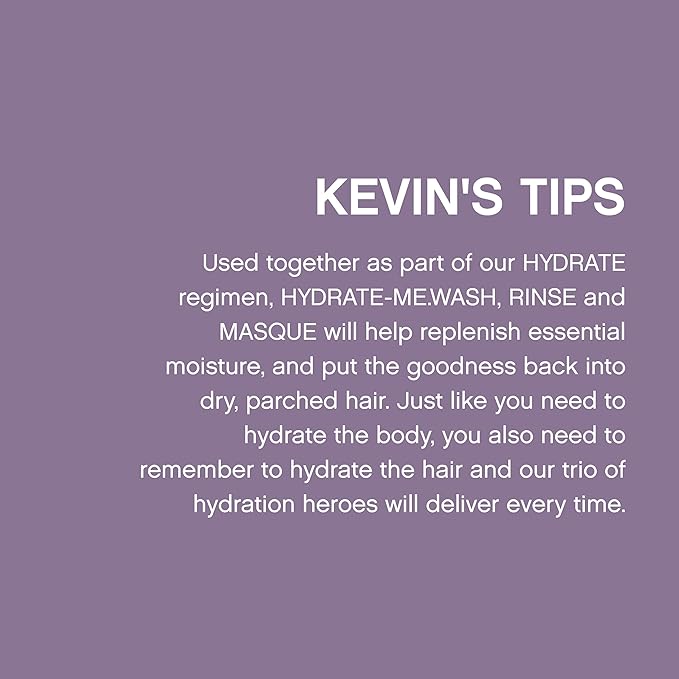 KEVIN.MURPHY HYDRATE-ME.RINSE - Moisturising Conditioner - For Normal & Dry Hair - Hair Repair - Colour Safe Conditioner - With Antioxidant Blend & Kakadu Plum - 250 mL / 8.4 fl oz (Pack of 2)