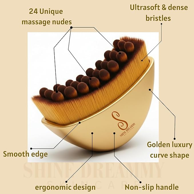 Lymphatic Contour Face Brush, Lymphatic Drainage- Facial Sculpting Dry Guasha Brush - Face Lymphatic Drainage Brush - Face Contour Depuff Lift