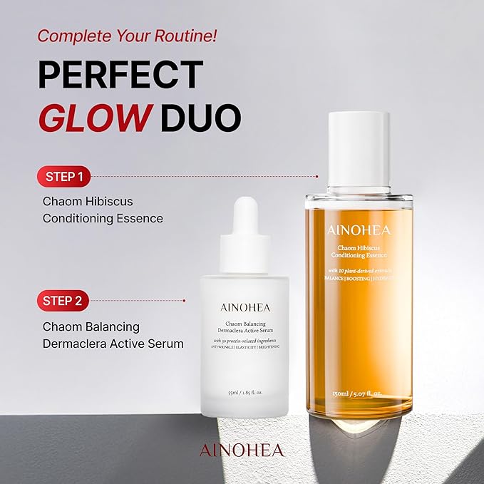 Chaom Hibiscus Balancing Essence Toner – Hydrating Skin-Prep Toner with Peptide Complex & Barrier Repair Care, Alcohol-Free, Redness-Calming Korean Skin Care, 150ml