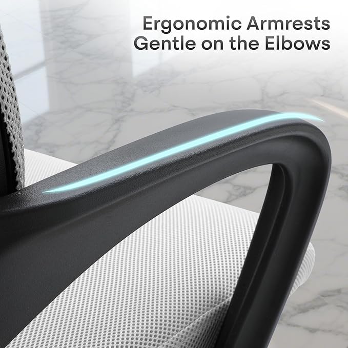 Ergonomic Office Chair 2P - 330Lbs, Breathable Mesh Computer Desk Chair with Lumbar Support & Armrest, Rolling Swivel Adjustable Tilt Lock for Home Office/Gaming, Bedroom Study