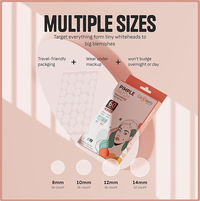 Pimple Patches for Face – Day & Night Acne Patches for Fast Healing, Skin Clarity – Invisible Hydrocolloid Patches, Waterproof Spot Treatment – All Skin Types Zit Patches of 60/120/180