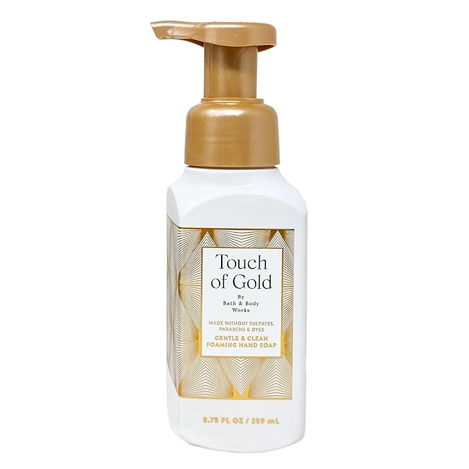 Bath & Body Works Touch Of Gold 2-Pack Gentle & Clean Foaming Hand Soaps with a Natural Oats Sample Soap