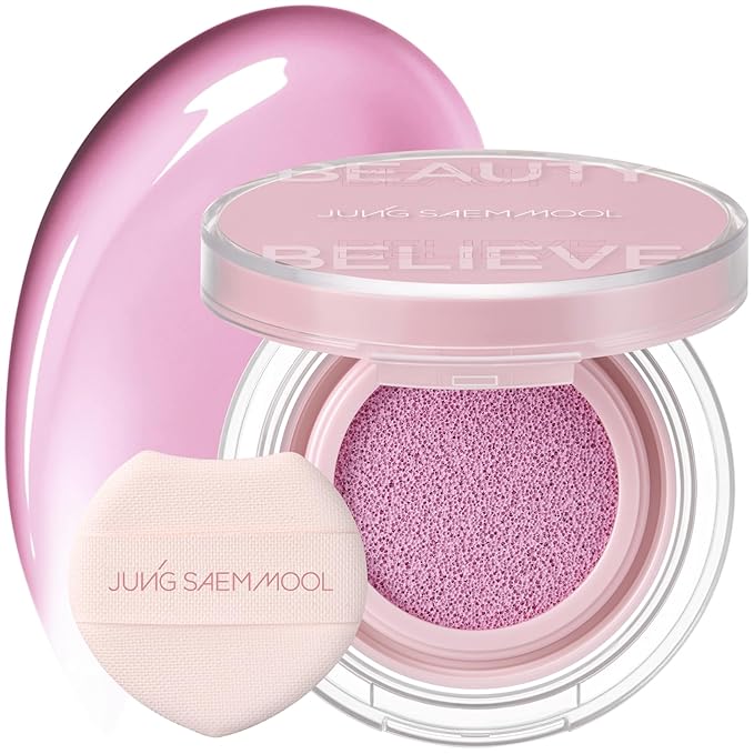 JUNG SAEM MOOL Artist Cushion Blush | Easy to Blend with Puff, Buildable Liquid Blush for Cheeks with a Natural & Dewy Finish, Korean Makeup (Dewy | Bubbly Pink)
