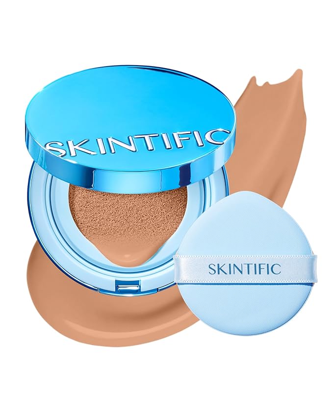 Velvet Matte Cushion Foundation Blue #2CN Cool Ivory| Full Coverage,12H Oil Control,Ideal for Oily & Combination Skin,Waterproof,Long-Lasting, Lightweight, Hydrating,Transfer-Proof