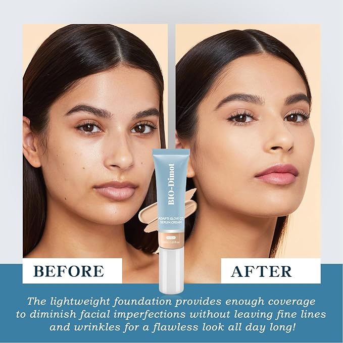 CC Cream for Older Women, 2PCS CC Cream Foundation, Lightweight Moisturize Natural Coverage, Color Correcting Make-Up Base Foundation, Travel Size Waterproof Skin Tone Adjusting -3.6 Fl Oz, Medium