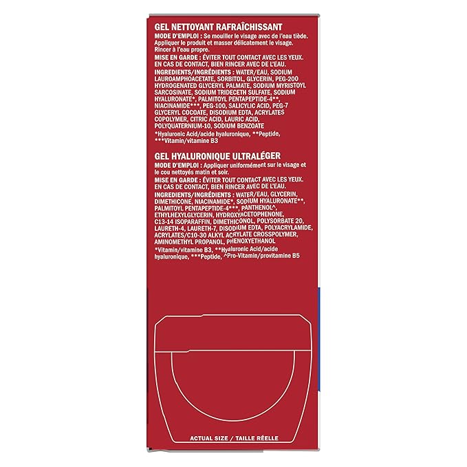 Olay Hyaluronic Duo Pack, Refreshing Gel Face Wash, Fragrance-Free 5 fl oz, Hyaluronic Ultralight Gel Face Moisturizer, Fragrance-Free 1.7 oz