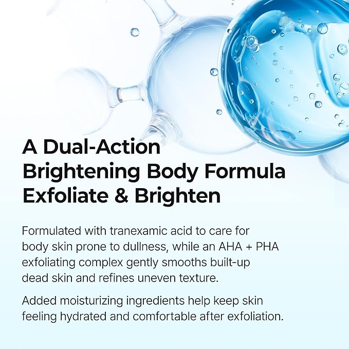 Dr.Melaxin TX Peel Shot Body Exfoliating Spray with Tranexamic Acid & Niacinamide, Brightening Body Care for Uneven Skin Tone, 200ml