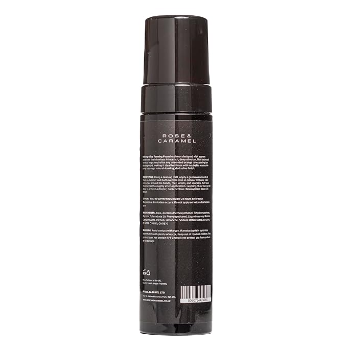 Rose & Caramel Velvety Super Dark Olive Self Tanning Mousse 200ml