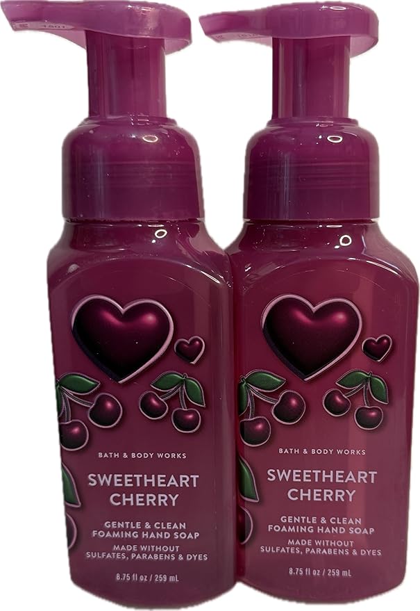 Bath and Body Works Sweetheart Cherry Gentle Foaming Hand Soap Pack of 2