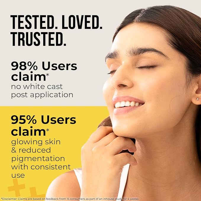 Dr. Sheth's Kesar Sunscreen with SPF 50 Pa++++ | For Daily Moisturization | For All Skin Types | 50 g