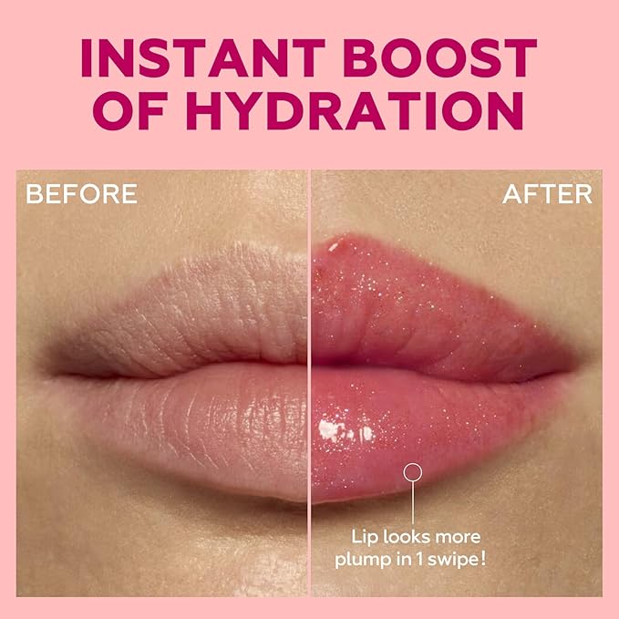 FOCALLURE Sparkling Gem Lip Plump, Hydrating & Volumizing Lip Plumper Gloss Balm, High-Shine Lip Plumping Pen, Plumps & Moisturizes, Vegan & Cruelty-Free, PARACOSM