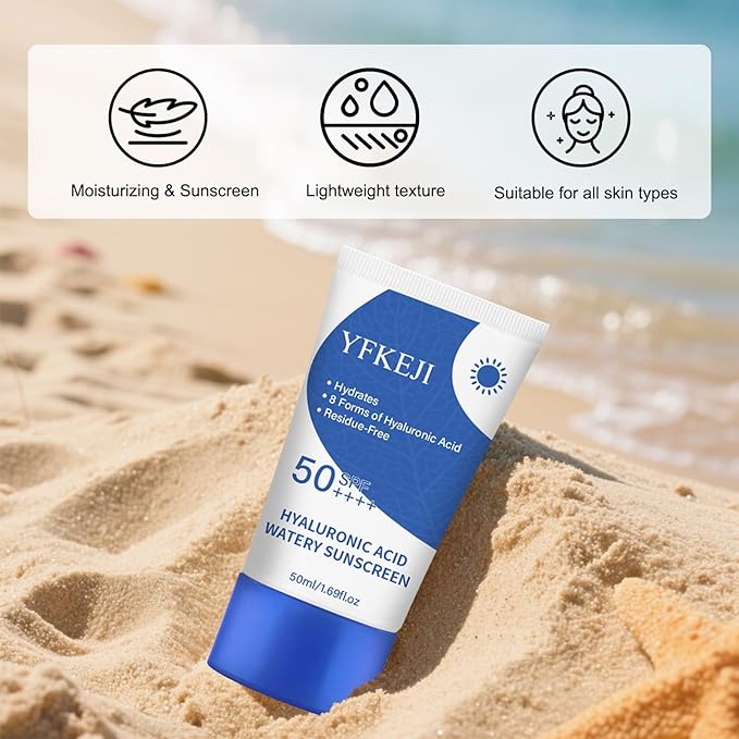 Hyaluronic Acid Watery Sun Gel Moisturizing Sunscreen - Hyaluronic Acid Watery Sun Gel, Non-sticky UV Protection All skin types (2)