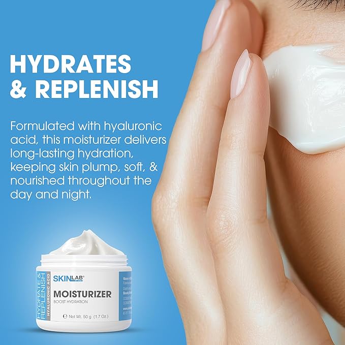 SKIN LAB Hydrate & Replenish Hydra Moisturizer – Hydrating Facial Moisturizer, Daily Cream for Women & Men – Lotion for Dry, Sensitive Skin, 1.7 oz