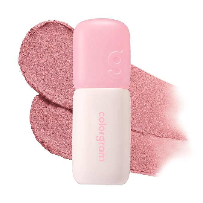COLORGRAM NUDE BLUR TINT 14 MELLOW STRAWBERRY | K-Beauty Makeup, Soft-Focus Matte Lip Stain, 2-in-1 Lip & Cheek