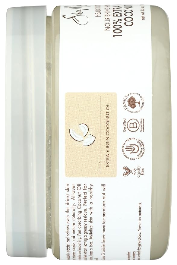 SheaMoisture 100% Extra Virgin Coconut Oil for Trial & Travel Nourishing for All Hair & Skin Types 3.2 oz