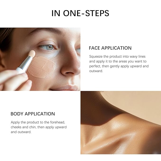 Perfect Cream All-Over Complexion Perfector | Long-Lasting BB Foundation & Concealer | SPF 30 Tinted Moisturizer for Face/Body (Light)
