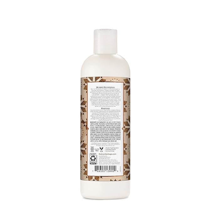 Nubian Heritage Body Lotion Raw Shea Butter for Dry Skin Paraben Free Body Lotion, 13 oz