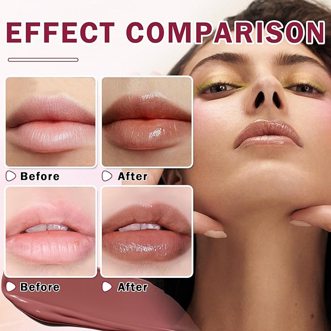 DAMUSI 2PCS Tinted Lip Balm,Moisturizing Lipstick for Women,Hydrating Solid Lip Gloss,Sheer Formula and Lightweight Lip Care Balm for Dry Lips（Black Candy）