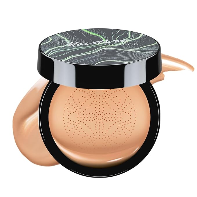 Air Cushion CC & BB Cream - Nourishing Foundation for Mature Skin, Long-Lasting Concealer to Even Skin Tone & Brighten Complexion for All Skin Types (Medium Deep)