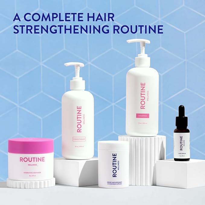 Routine Wellness Anti-Thinning Deep Conditioner for Thinning Hair - DHT Blocker for Hair Loss in Men & Women - Promotes Healthy Hair - Jasmine & Rosewater 14oz