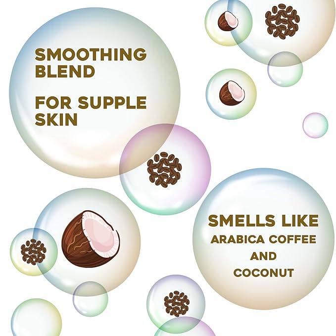 OGX Smoothing + Coconut Coffee Body Cream 19.5 oz,(Pack of 4)