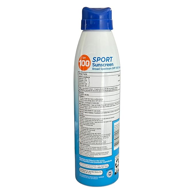 Sunscreen SPF 100- Sport Broad Spectrum Spray (Pack of 1), Boxed By Fusion Shop Store