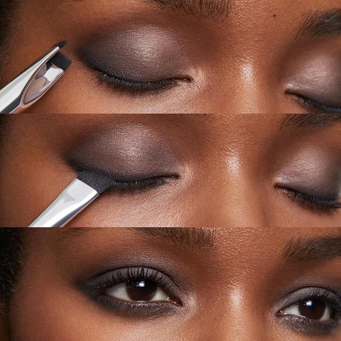 The Corner Brush Eye Stamper | Smokey eye & eyeliner brush, dual-ended, angled and precise, soft vegan bristles, Woosh Beauty