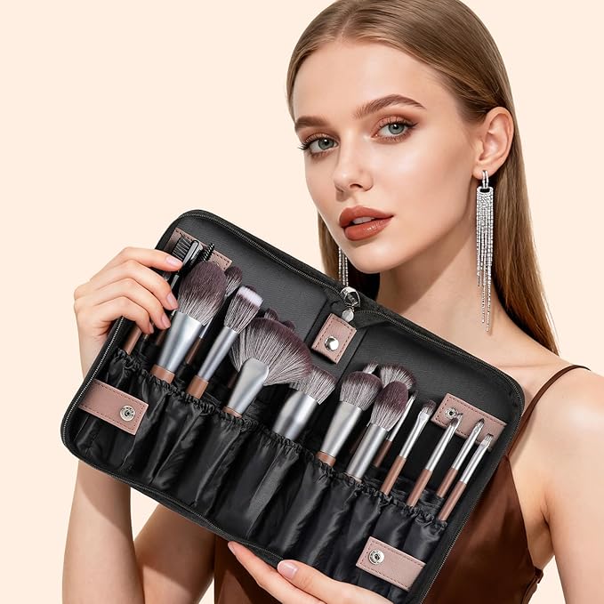 DUcare 22Pcs PRO Grade Makeup Brushes Professional with Bag 22Pcs Makeup Brush Set Premium Synthetic Kabuki Foundation Blending Brush Face Powder Blush Concealers Eye Shadows with Case