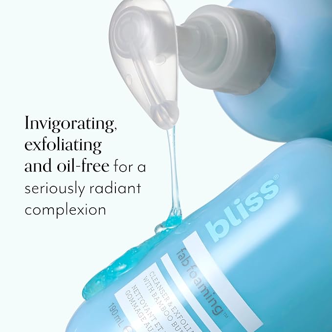 Bliss Fab Foaming Cleanser & Clear Genius Toner + Serum | Pore Purifying Duo for Clear Skin | 2 Step Skincare Routine | Clean, Vegan, Cruelty-Free