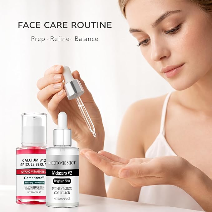 Calcium Daily Care Skin Set with Calcium Multi Balm Stick – Gentle Firming & Moisture Routine for Smooth, Comfortable-Looking Skin, Daily Use Skincare Collection, Travel-Friendly