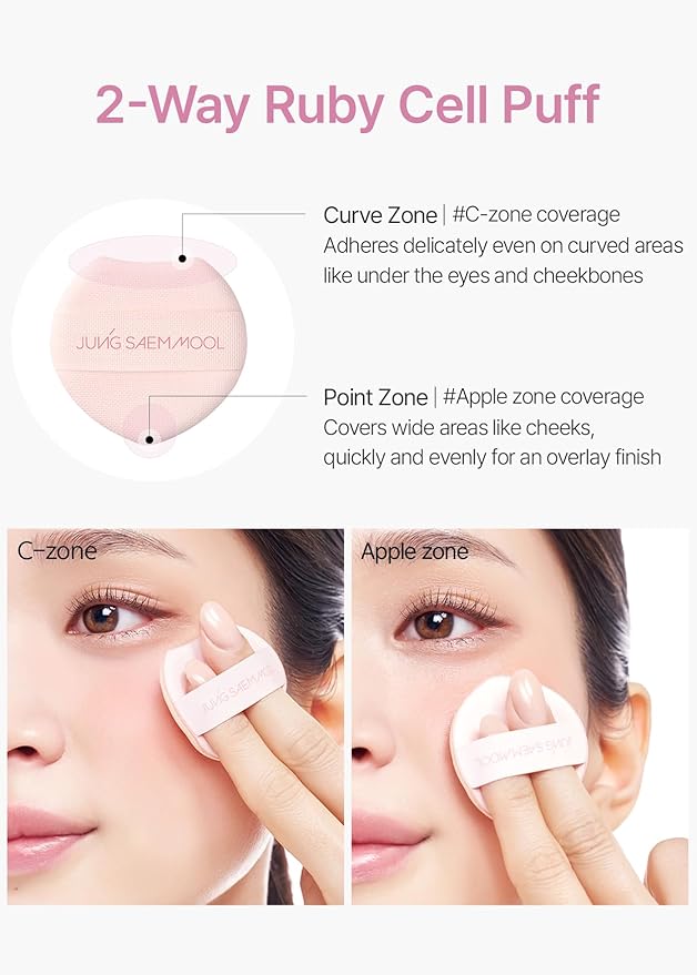 JUNG SAEM MOOL Artist Cushion Blush | Easy to Blend with Puff, Buildable Liquid Blush for Cheeks with a Natural & Matte Finish, Korean Makeup (Blur | Rosy Petal)
