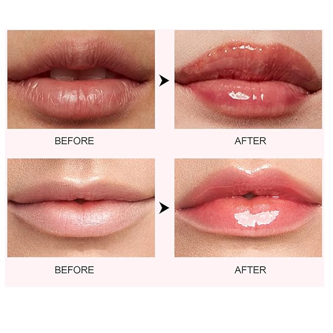 3 Colors Lip Plumping Booster, Spicy Lip Plumper Gloss Lip Plumping Oil, Ultra-Hydrating Nourishing Plump and Pout Lip Plumper, Glossy Finish Fuller Natural Lip Makeup Valentine's Day Gift-03#04#05#
