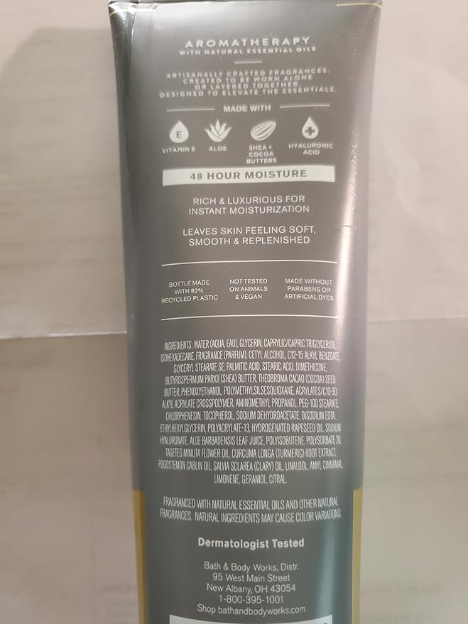 Bath & Body Works Aromatherapy Black Tea Ultimate Hydration Body Cream 8 Ounces Pack of 2
