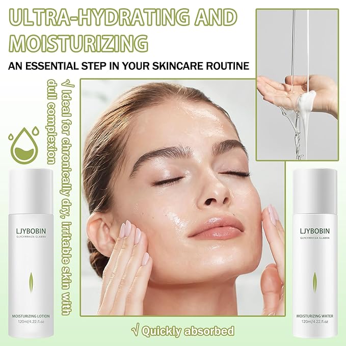 Face Essence Toner and Moisturizing Lotion,Lightweight Long-lasting Hydrating Face Toner,Day & Night Deep Facial Lotion & Moisturizer for All Skin Types