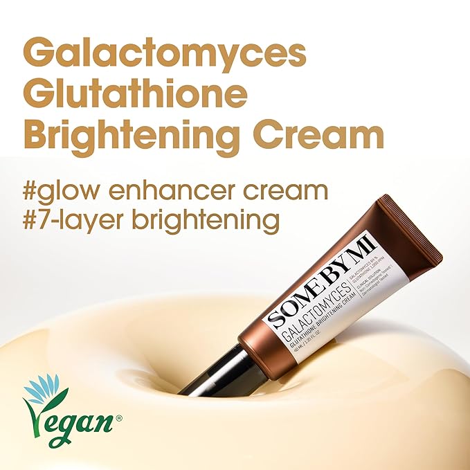 SOME BY MI Galactomyces Glutathione Brightening Cream – 1.35oz, 40ml – Hydrating Korean Hyaluronic Acid Face Moisturizer – Daily Glutathione Face Cream for Smooth and Radiant Skin – Korean Skin Care
