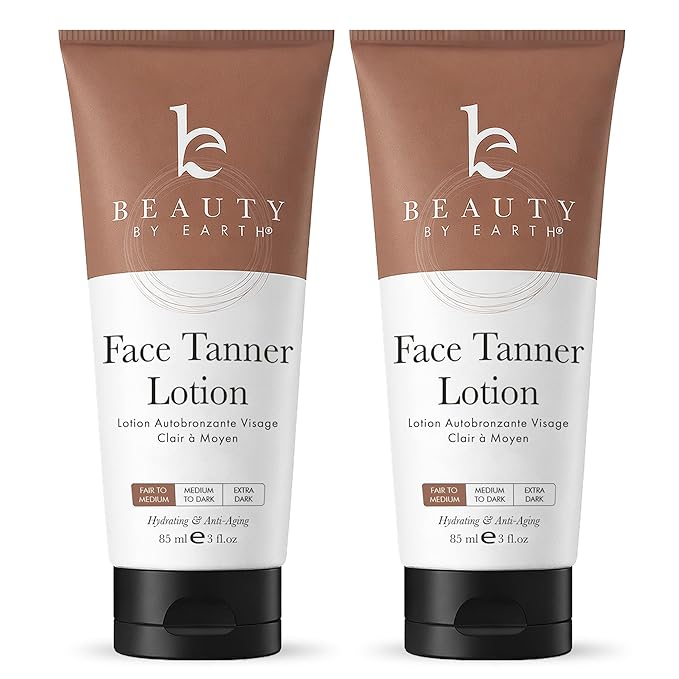 USA Made with Natural & Organic Ingredients Face Tanner - Face Self Tanning Lotion, Non Toxic Self Tanner for Face, Gradual Tan Lotion, Sunless Moisturizer for Fake Tan for Women & Men