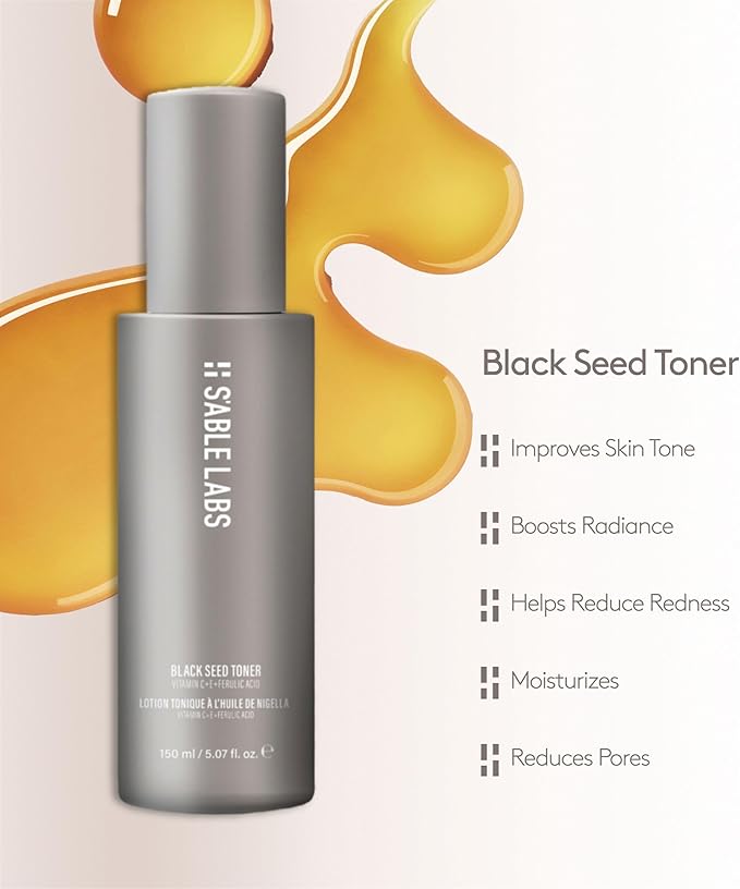 S'ABLE Labs - Black Seed Facial Toner Refill | Protect, Restore, Refine, Soothe | Ferulic Acid, Vitamins C + E | Melanin-Inclusive Skincare (150 mL | 5.07 fl oz)