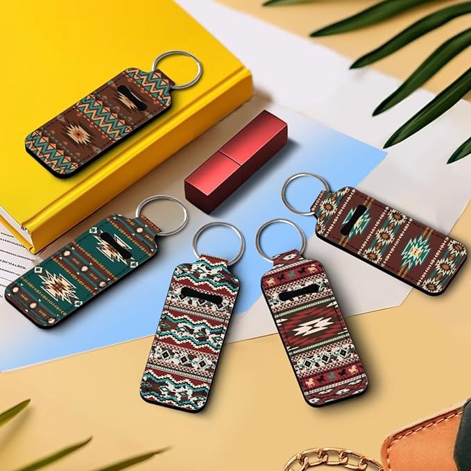 Pensura Chapstick Holder Keychain Fashion 5 Pcs Car Keychain Holder Portable Chapstick Holder Keep from Scratched and Dust