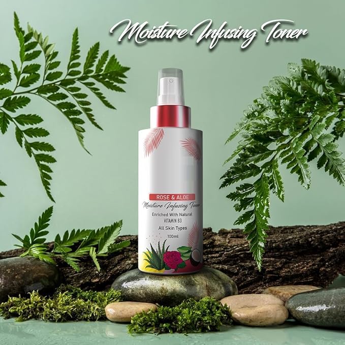RG Moisture Infusing Face Toner (100 ML) Enriched with Rose, Aloe Vera Extract & Natural Vitamin B3 | Smoothens Skin | Fights Pimples | Tightens Pores | Suitable for All Skin Types