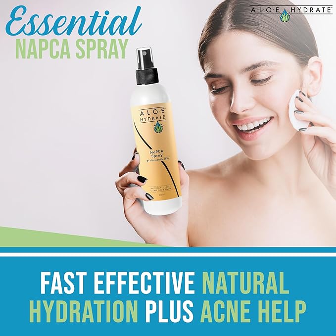 NaPCA Moisturizer Facial Mist & Body Spray. Sodium PCA & Aloe vera Mist Hydrating Face Spray – Lightweight Feel - Refresh, Sooth, Restore Skin Barrier for Dry, Sensitive, Acne Prone Skin(250ml)