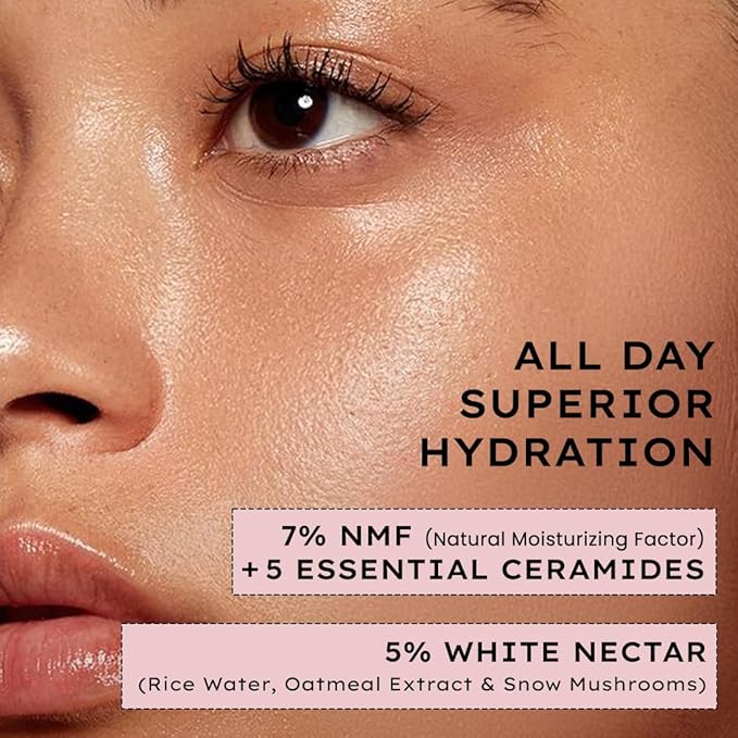 Hyphen 7% Ceramides-NMF Milky Face Toner Essence | 5% Glass Skin Blend of Rice Water, Oatmeal & Snow Mushroom Extracts |Hydrates & Nourishes| Alcohol Free Toner| for All Skin Types - 100ml