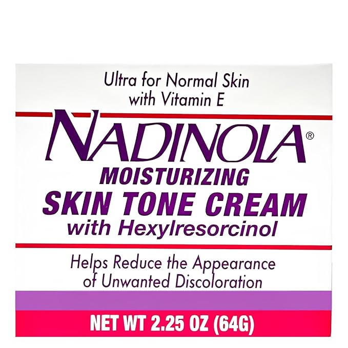 Nadinola Moisturizing Skin Tone Cream with Vitamin E and Hexylresorcinol, Helps Reduce Unwanted Discoloration 2.25 Oz